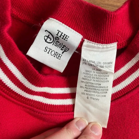 Vintage Disney Mickey Mouse Red Crewneck Sweatshirt | Since 1928 | Disney Store - Picture 5 of 6